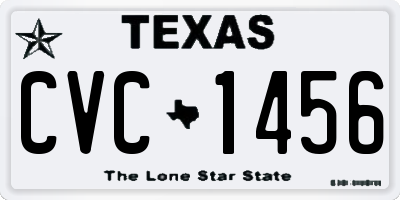 TX license plate CVC1456