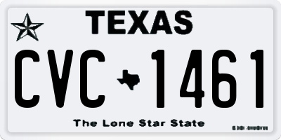 TX license plate CVC1461