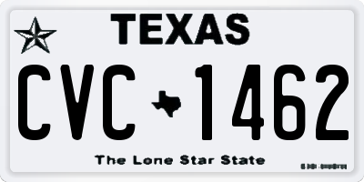 TX license plate CVC1462