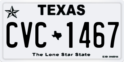 TX license plate CVC1467