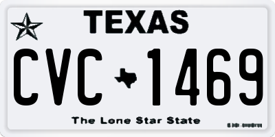 TX license plate CVC1469