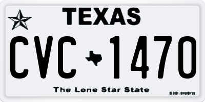 TX license plate CVC1470