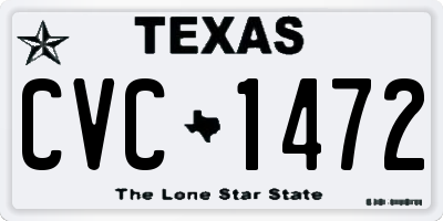 TX license plate CVC1472