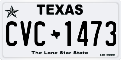 TX license plate CVC1473