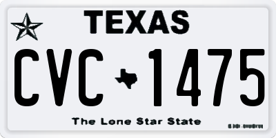 TX license plate CVC1475