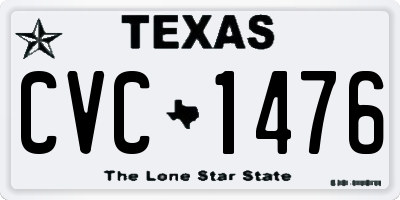 TX license plate CVC1476