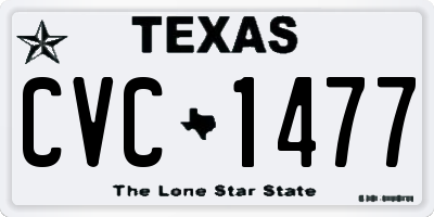 TX license plate CVC1477