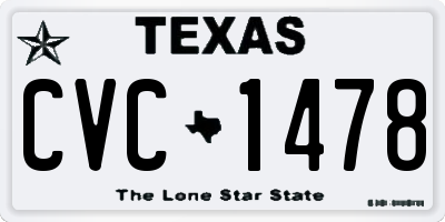 TX license plate CVC1478
