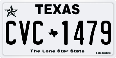 TX license plate CVC1479