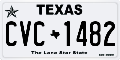 TX license plate CVC1482