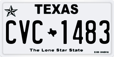 TX license plate CVC1483