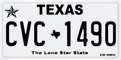 TX license plate CVC1490