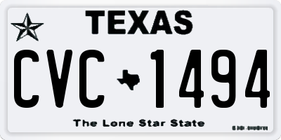 TX license plate CVC1494