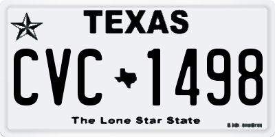 TX license plate CVC1498