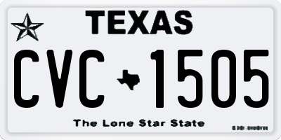 TX license plate CVC1505