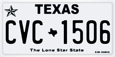 TX license plate CVC1506