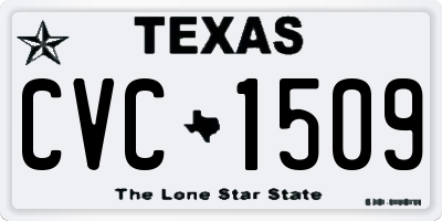 TX license plate CVC1509