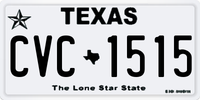 TX license plate CVC1515
