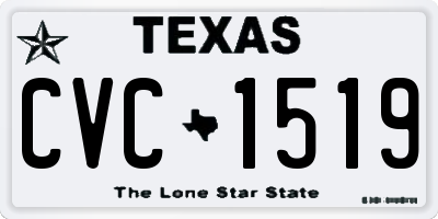 TX license plate CVC1519