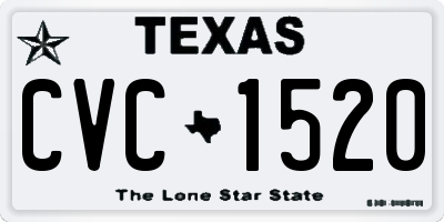 TX license plate CVC1520