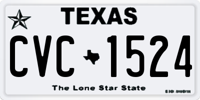 TX license plate CVC1524