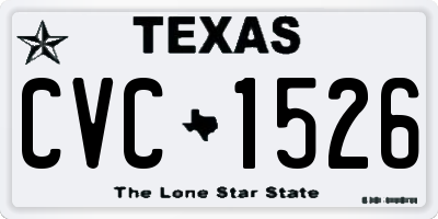 TX license plate CVC1526