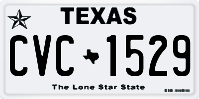 TX license plate CVC1529