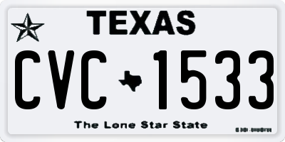 TX license plate CVC1533
