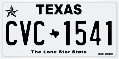 TX license plate CVC1541