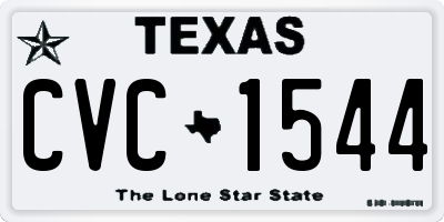 TX license plate CVC1544