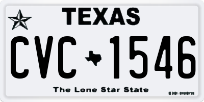 TX license plate CVC1546