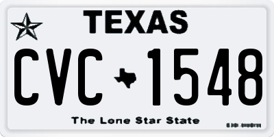 TX license plate CVC1548