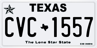 TX license plate CVC1557