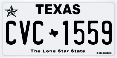 TX license plate CVC1559