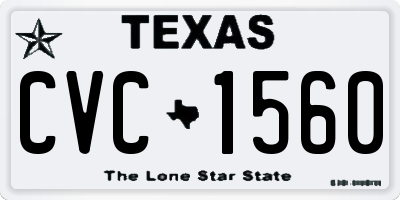 TX license plate CVC1560