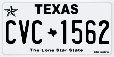 TX license plate CVC1562