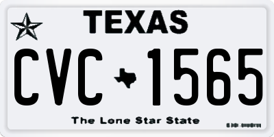 TX license plate CVC1565
