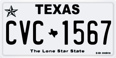 TX license plate CVC1567
