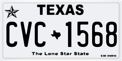 TX license plate CVC1568