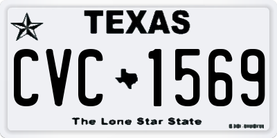 TX license plate CVC1569