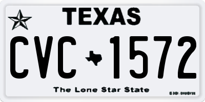 TX license plate CVC1572