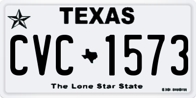 TX license plate CVC1573