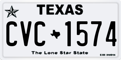 TX license plate CVC1574