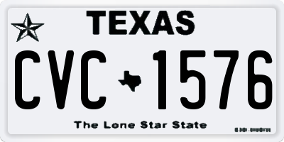 TX license plate CVC1576