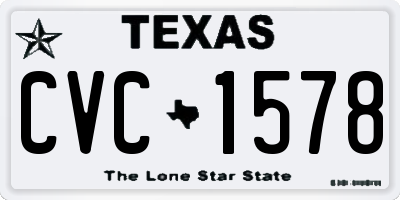 TX license plate CVC1578