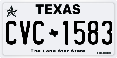 TX license plate CVC1583