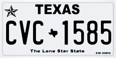 TX license plate CVC1585