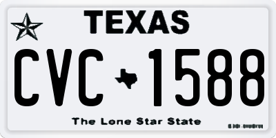 TX license plate CVC1588