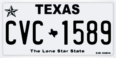 TX license plate CVC1589