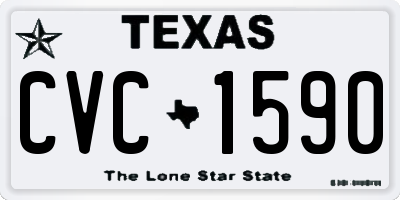 TX license plate CVC1590